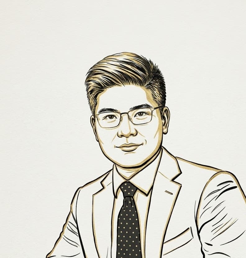 Portrait of Saga Lingo founder Wencheng Zheng